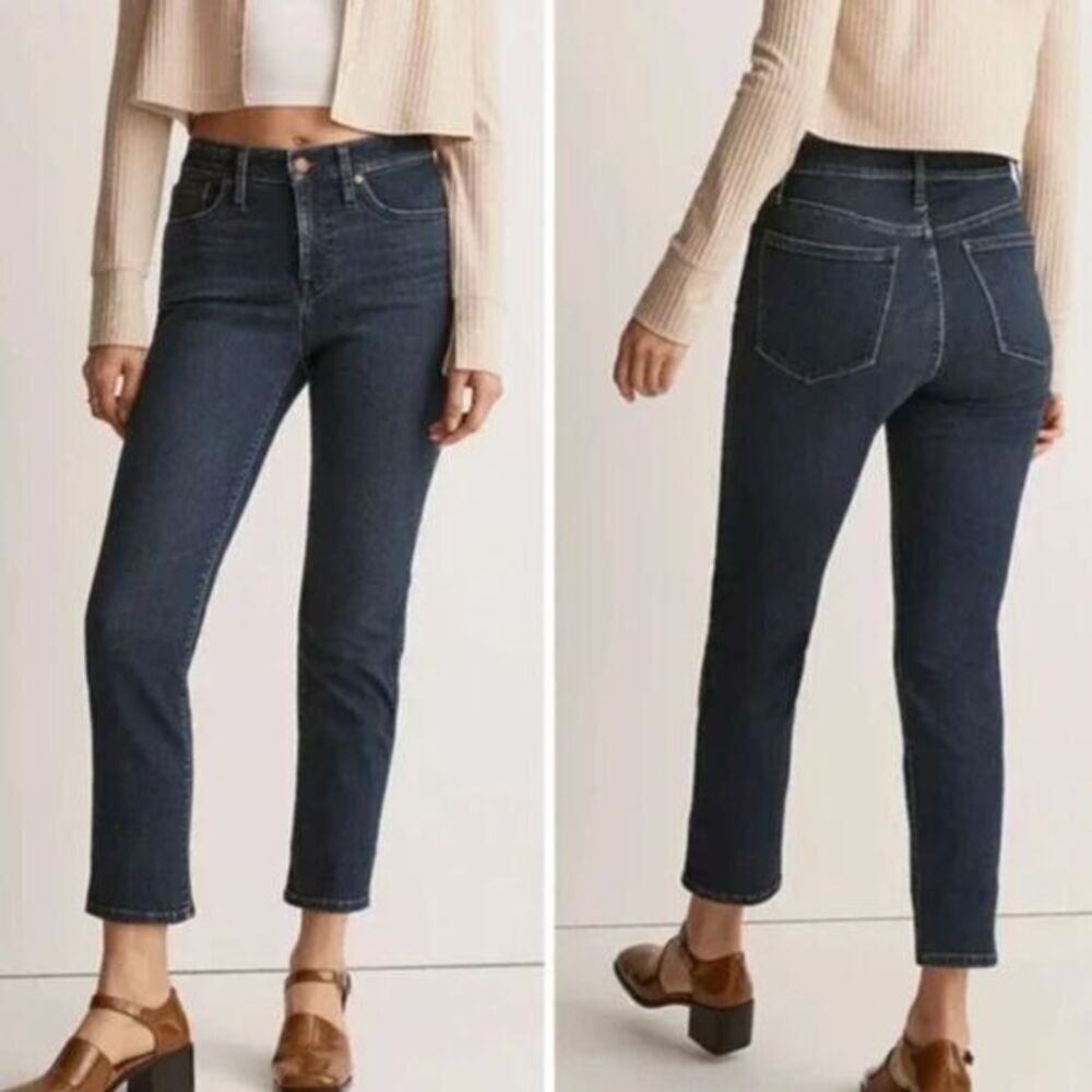 NEW Madewell Mid-Rise‎ Stovepipe Jeans in Dahill Wash, 26